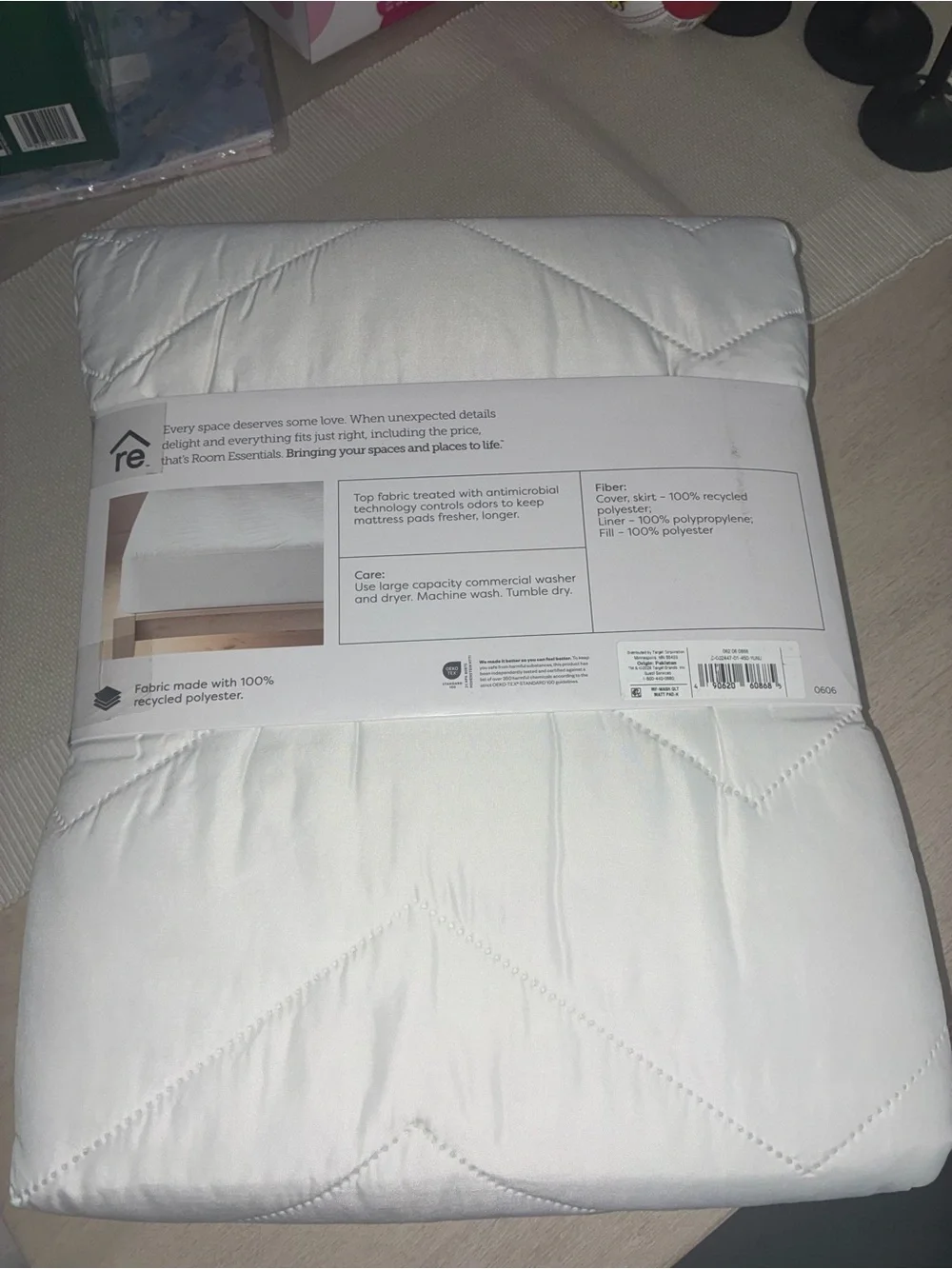 Plush Machine Washable Quilted Mattress Pad •King•